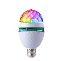 ราคา หลอดไฟ LED RGB หมุนอัตโนมัติ3W E27ไฟเวทีไฟปาร์ตี้ดิสโก้ไฟเวทีไฟเวทีคริสตัลบอลหลอดไฟหมุน RGB (12241951478)