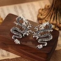 ราคา LILLIAN เครื่องประดับต่างหูสร้อยราศีมังกรสไตล์จีนสลักดราก้อนต่างหูเม็ดกลมเงินแฟชั่นผู้หญิงต่างหูมังกรจีนโบราณ (20982860019)