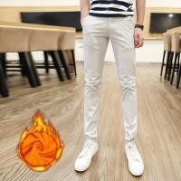 ราคา กางเกงลำลองผู้ชายสีเหลืองมะนาวรุ่นฤดูใบไม้ร่วงและฤดูหนาวกางเกงขายาวหลากสีผ้ายืดผ้าฝ้ายแท้บุขนขาเดฟเข้ารูปสไตล์เกาหลีสีเขียว (20701924266)
