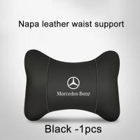 ราคา พนักพิงศีรษะแบบหนัง Napa รถหมอนรองเอวหมอนรองรับคอเหมาะสำหรับ Mercedes Benz W202 AMG W203 G63 C Coupe E200 GLB E E E200 GLC W204 GLA W124 W212 CLA180 G500 Vento A35 A180 CLS (20691174623)