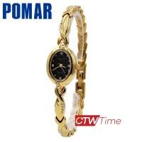 ราคา Pomar นาฬิกาข้อมือผู้หญิง สายสแตนเลส รุ่น PM63517GG04 สีทอง หน้าปัดดำ (8067636995)