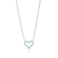 ราคา 925 Sterling Silver Inlaid Shiny Zirconia Heart Necklace women fashion DIY jewelry valentines day gift for girlfriend (15921855390)