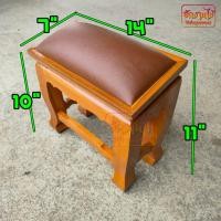 ราคา โต๊ะกราบ แท่นรองกราบ โต๊ะกราบพระไม้สัก เบาะสีน้ำตาล (19386378606)