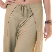 ราคา กางเกงพัน กางเกงผ่าด้านข้าง กางเกงยาวเอวแบบผูก กางเกงชายหาด กางเกงโยคะ Wrap Pants Thai Pants (402938956)