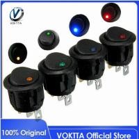 ราคา Original VOKTTA 5PCS 12V LED Dot Light แผงสวิตช์ไฟรถยนต์ Auto เรือรอบ Rocker 3Pin บน ปิดสวิตช์ SPST 4สีสีฟ้าสีเหลืองสีแดงสีเขียว (7780401524)