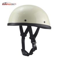 ราคา หมวกกันน็อคมอเตอร์ไซค์สไตล์เรโทรหมวกกันน็อคครึ่งใบสีพื้นหมวกกันน็อคน้ำหนักเบา (13829454966)