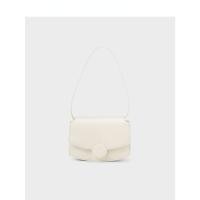 ราคา CHARLES and KEITH CK2 20782087 ตกแต่งหัวเข็มขัดทรงกลม One shoulder Messenger กระเป๋าสี่เหลี่ยมเล็กสำหรับผู้หญิง (18804683762)