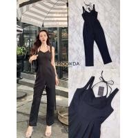 ราคา MOOKDA BRAND PN จั๊มสูทสายเดี่ยวขายาวสีดำ (19115910527)
