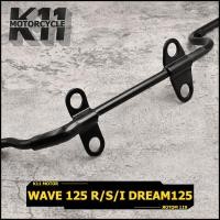 ราคา เหล็กพักเท้า หน้า W125 W125R W125S Dream125 WAVE 125 เหล็กหนา ชุบโครเมี่ยม เหล็กพักเท้าหน้า สีดำ รหัสสินค้า KPH (15770828912)