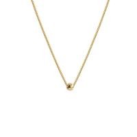 ราคา สร้อยคอจี้ลูกทองแฟชั่นชุบทองสำหรับผู้หญิงที่เรียบง่าย14K (20936352286)