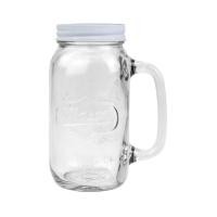 ราคา โหลแก้ว แก้วน้ำมีหูจับพร้อมฝาปิด แก้วคาเฟ่ ขนาด 650 ml (11004105851)