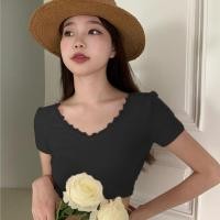 ราคา เสื้อครอปโชว์หลัง เสื้อยืดครึ่งตัวคอวีทรงสวย เสื้อผ้าแฟชั่นผู้หญิงราคาถูกสินค้ามีพร้อมจัดส่ง (14747052305)
