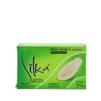 ราคา สบู่มะละกอ เขียว ขนาด 65 135 กรัม Silka Whitening Herbal Soap Green Papaya (16622337630)