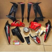 ราคา ชุดสี wave100x wave125x สีแดงดำ เฟรมรถ เวฟ100x (19772753501)