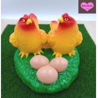 ราคา ตุ๊กตาแต่งสวน ตุ๊กตาไก่ ไก่คู่รัก ครอบครัวสัตว์ ตุ๊กตาปูนปั้น ตุ๊กตาปูน แต่งสวน จัดสวน ราคาต่อ 1 ชุด มีพ่อแม่ ไข่ (19912083115)