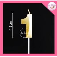 ราคา เทียนตัวเลข 0 9 สีทอง ขนาดสูง 4 8 cm เทียนวันเกิด เทียน Happy Birthday เทียนปักเค้ก พร้อมส่งจากกรุงเทพ (18445914998)
