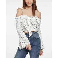 ราคา f fashion สายเดี่ยวลายจุด ผู้หญิง สีขาว Polka Dot Camisole 5851 (16738930713)