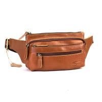 ราคา Chinatown Leather กระเป๋า ผู้ชาย วัวหนังแท้ คาดเอว สะพายหน้าอก ซิปยื่นหน้า สีน้ำตาลเข้ม และแทน (13491605064)