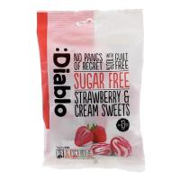ราคา Diablo strawberry and cream candy 75g ลูกอมรสสตรอเบอรี่และครีม (11462432852)