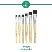 ราคา สง่า มะยุระ พู่กันสง่าชนิดหัวแบน พู่กันแบนขนสังเคราะห์ พู่กันสง่าขนสังเคราะห์ พู่กันเบอร์ 14 24 (12736633537)