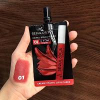 ราคา กล่อง 6 ซอง นามิ เมค อัพ โปร โซล เกิร์ล ครีมมี่ แมตต์ ลิป แอนด์ ชีค Nami Make Up Pro Seoul Girls Creamy Matte Lip Cheek (20552561387)