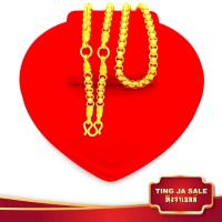 ราคา สร้อยคอทอง ลายผ่าหวายตัดลาย คล้องพระ3องค์ น้ำหนัก5บาท ยาว26นิ้ว ชุบทองคำแท้ 24K สินค้าขายดีพร้อมส่ง ชุบเศษทองเยาวราช (889880786)