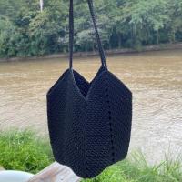 ราคา กระเป๋าถัก เชือกร่ม แข็งแรง สีไม่ตก กระเป๋าสะพายข้าง ไซร์ M (14714417226)