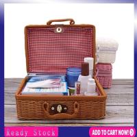 ราคา ความจุขายcosmeticfinishingหวายกระเป๋าเดินทางวินเทจสหายมืออุปกรณ์ตกแต่งของขวัญPPถักที่เป็นของแข็งในการเก็บรวบรวมกล่องหวายวินเทจจักสานหวายเคสใส่ของกระเป๋าเครื่องสำอางกระเป๋าเดินทางของกระจุกกระจิกออแกไนเ