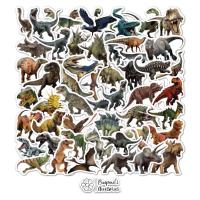 ราคา ʕ ᴥ ʔ พร้อมส่ง สติ๊กเกอร์กันน้ำเคลือบด้านเซ็ทไดโนเสาร์ Dinosaur Matte Waterproof Decoration Sticker Set (19644162186)