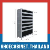 ราคา PREMIUM ตู้รองเท้าอลูมิเนียม บานดำ บ้านและสวน REVIEW หน้าบานอะคริลิคดำ 4 8 ชั้น ตู้รองเท้า ชั้นวางรองเท้า SHOECABINET (14526841833)