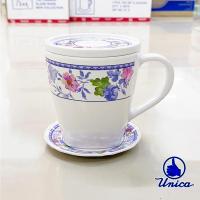 ราคา 1ใบ ชุดแก้วกาแฟเมลามีน พร้อมฝาปิดและจานรองแก้ว แก้วมัค Superware Melamine Coffee Mug with Saucer and Lid (20103960424)