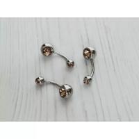 ราคา จิวสะดือสแตนเลสแท้ จิวหูสแตนเลสแท้ II Navel 2 CZ II Korean earring navel CZ Stainless Steel ascessories (10694117594)