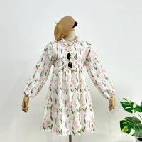 ราคา DD151 มินิเดรสแขนยาว เดรสลายดอก เดรสทิวลิป ผ้าเปลือกไม้ (18281855399)