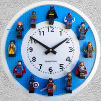 ราคา LEGAO Minifigure นาฬิกาติดผนังนาฬิกาแขวนผนังสำหรับตกแต่งผนังนาฬิกาสแกนเสียงเงียบขนาด12นิ้วสำหรับห้องเด็ก (12841984037)