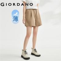 ราคา GIORDANO Women Shorts Elastic Waist 100 Cotton Summer Shorts Lightweight Solid Color Simple Fashion Casual Shorts 13403328 (18444322747)