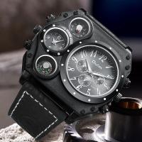 ราคา 2023 new hot seller Ou Leis new large dial personality dual time compass Korean version of the street retro outdoor sports watch mens models (20304822740)