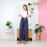 ราคา 986 กางเกง 9 ส่วน ทรงกระบอก ไซส์ใหญ่ พลัสไซส์ ผ้าวาฟเฟิล (20851611695)