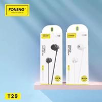 ราคา หูฟัง in ear Foneng T29 หูฟังสเตอริโอ หูฟังไมโครโฟน Stereo Music Earphone สายกลม จัดเก็บง่าย (5525458495)