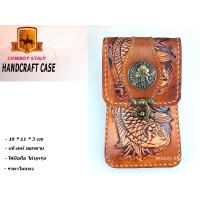 ราคา ซองหนังมือถือ เคสมือถือวินเทจ หนังแท้งานแฮนด์เมด แบบร้อยเข็มขัด VINTAGE BAG CASE ส่งไวจากไทย (15733133928)