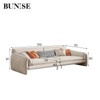 ราคา Bunise โซฟา ผ้ากำมะหยี่ sofa เบาะนุ่ม เก้าอี้นั่งเล่น 4ที่นั่ง KFS GMS010 (20237670412)