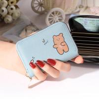 ราคา koreafashionshop KR1705 กระเป๋าสตางค์ใบสั้น ใส่บัตร ลายหมีHey มีซิป กระเป๋าใส่บัตร (10280429731)