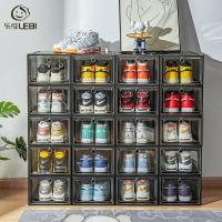 ราคา DANLE จัดส่งฟรี กล่องรองเท้าพลาสติกกล่องเก็บรองเท้าโปร่งใสกล่องรองเท้าแม่เหล็กขนาดใหญ่ (15664878835)