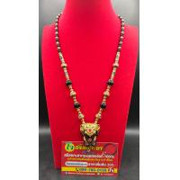 ราคา สร้อยกะลาแต่งทองเรเซอร์หัวช้างไม้พญางิ้วดำครอบเงินแท้925ชุบน้ำทองคำแท้ห้อยพระได้1องค์ด้านหน้าความยาว24นิ้ว กำหนดเพิ่มได้ (20629990444)