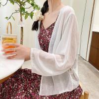 ราคา Grace Chili w202 เสื้อคลุมสีขาวแฟชั่นเกาหลี คลุมไหล่ตัวสั้นผ้าชีฟองแต่งขอบลูกไม้ ไส่คลุมเดรสสายเดียวสวายมาก (16138130640)