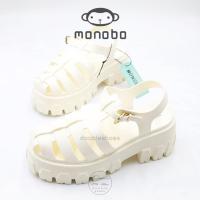 ราคา MONOBO MILAN PLUS รองเท้ารัดส้นพื้นหนา สีดำ สีไอวอรี่ สีวอร์มไวท์ สีเบจ ไซส์ 5 8 (19612511887)