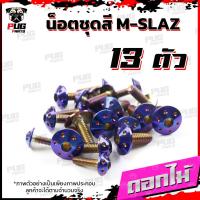 ราคา น็อตชุดสีM SLAZ 1ชุด 13 ตัว น็อตชุดสีเอ็ม สแลช น็อตMSLAZ น็อตเฟรมMSlaz น๊อตMSLAZ น็อตยึดเฟรม น็อสแตนเลส M slaz (16213218595)