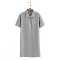 ราคา มีไซส์ใหญ่ Plus Size XL 3XL Womens Short Sleeve Letter Embroidery Midi Dress Fashion A line Polo Summer Dresses Ladies OL Vestidos (19588451759)