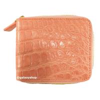 ราคา กระเป๋าสตางค์หนังจระเข้แท้ผู้หญิง สไตล์ซิปรอบใบสั้น US ซิปรอบ เลือกสีได้ กระเป๋าเงินหนังจระเข้ ใส่การ์ด บัตร หนังแท้ 100 (15757624056)