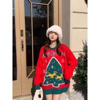 ราคา เสื้อแขนยาวไหมพรม สีแดง สีเขียว (21021077979)