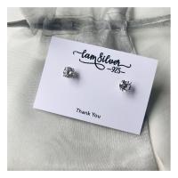 ราคา ต่างหูเงินแท้92 5 แบบเตย เพชรCz (9801262643)